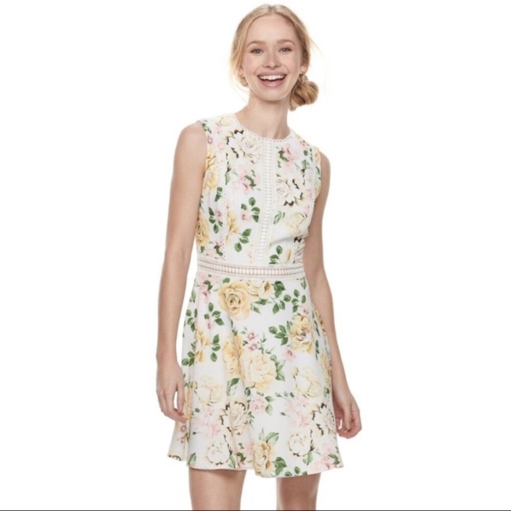 Disney Princess collection flower white and yellow belle Dress. Easter dress